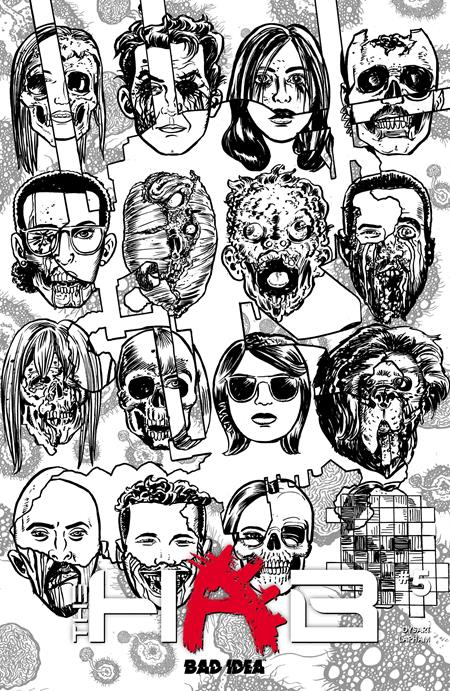 HAB #5 ((OF 6) CVR D DAVID LAPHAM BW INFECTED SKULLS VAR) - PREORDER