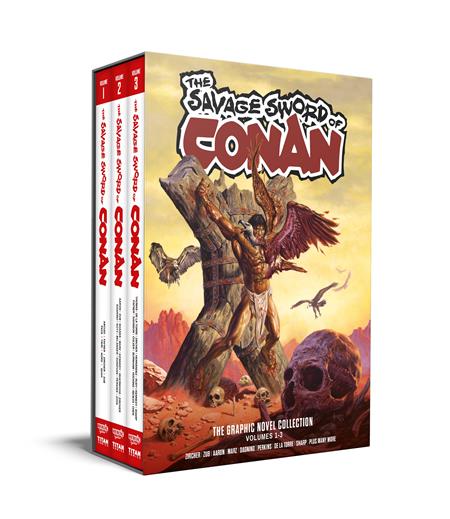 SAVAGE SWORD OF CONAN HC VOL 01-03 SLIPCASE SET REGULAR EDITION JOE JUSKO (MR) (MR) - PREORDER