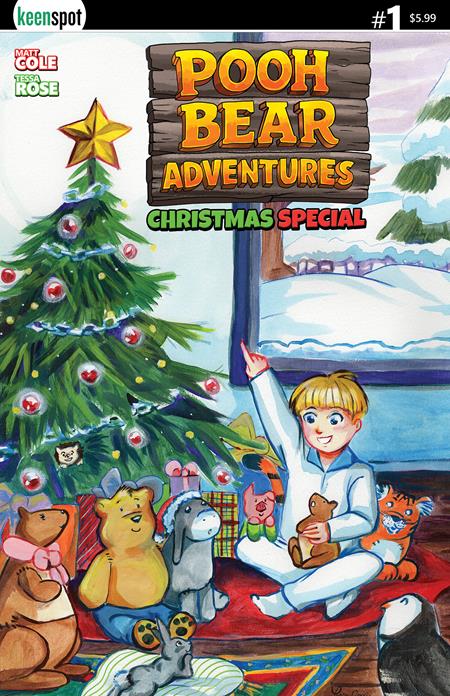 POOH BEAR ADVENTURES CHRISTMAS SPECIAL #1 ((ONE SHOT) CVR A TESSA ROSE OPENING PRESENTS) - PREORDER