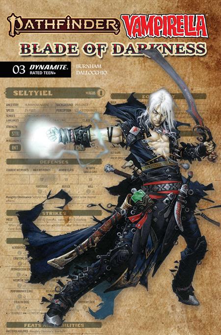 PATHFINDER VAMPIRELLA BLADE OF DARKNESS #3 (CVR C WAYNE REYNOLDS CHARACTER SHEET VAR) - PREORDER