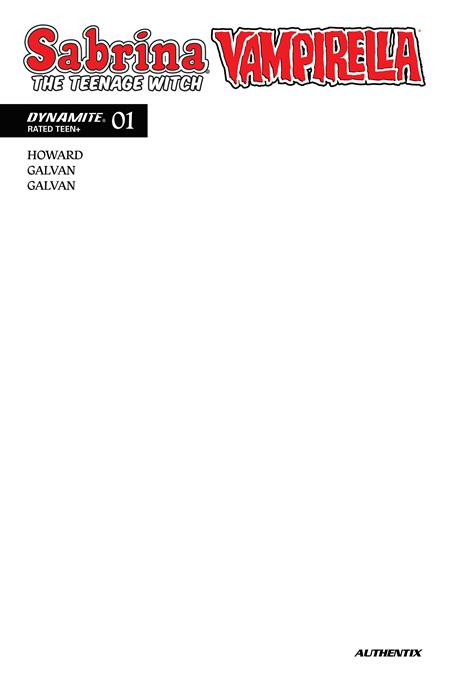 SABRINA THE TEENAGE WITCH VAMPIRELLA #1 (CVR F BLANK AUTHENTIX VAR) - PREORDER