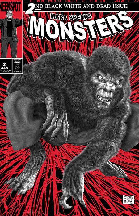 MARK SPEARS MONSTERS #2 (4TH PTG BLACK WHITE & DEAD EDITION CVR C MARK SPEARS SPIDER MAN #1 HOMAGE VAR) - PREORDER