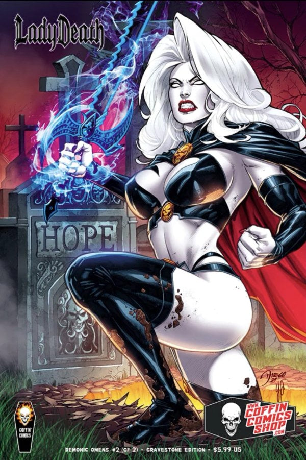 Lady Death: Demonic Omens #2 (Diego Bernard Gravestone Variant)