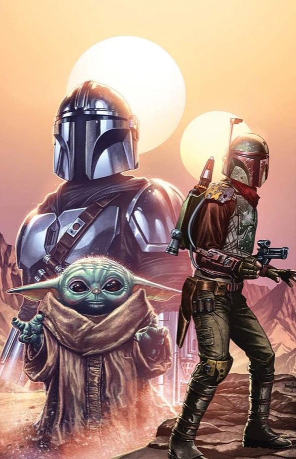 Star Wars: The Mandalorian Season 2 #1 (Unknown Comics / 616 Comics / Comic Traders / Antihero Gallery Mico Suayan Virgin Variant)