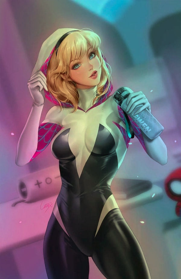 The Amazing Spider-Man #32 (Unknown / 616 / Comic Traders / Antihero Gallery NYCC 2023 Lesley 'Leirix' Li Foil Virgin Variant)