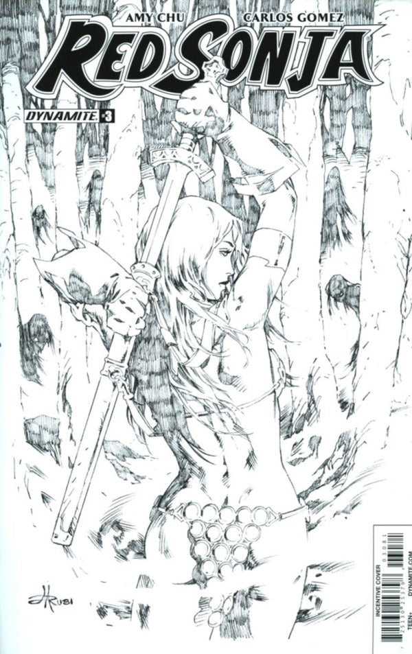 Red Sonja #3 (Cover H 30 Copy Rubi B&w Cover)
