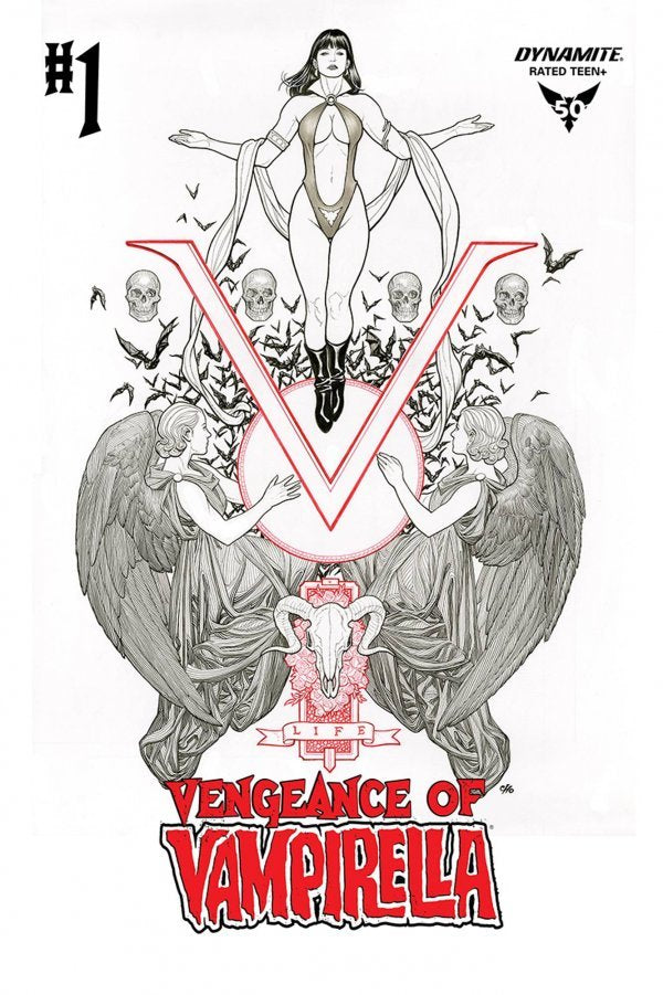 Vengeance of Vampirella #1 (1:50 Frank Cho Black & White Variant)