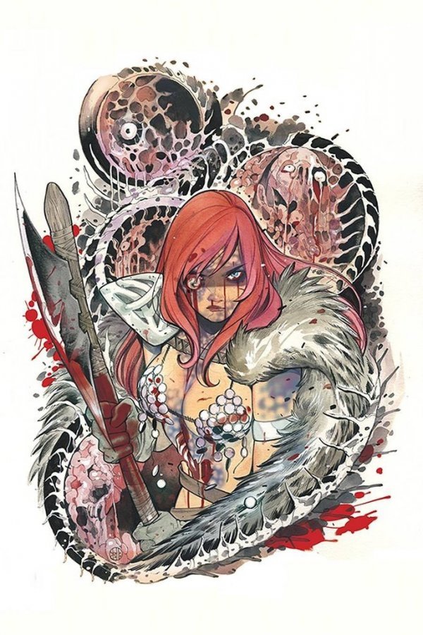 Die!Namite #1 (Shared Retailer Peach Momoko Red Sonja Zombie Virgin Variant)
