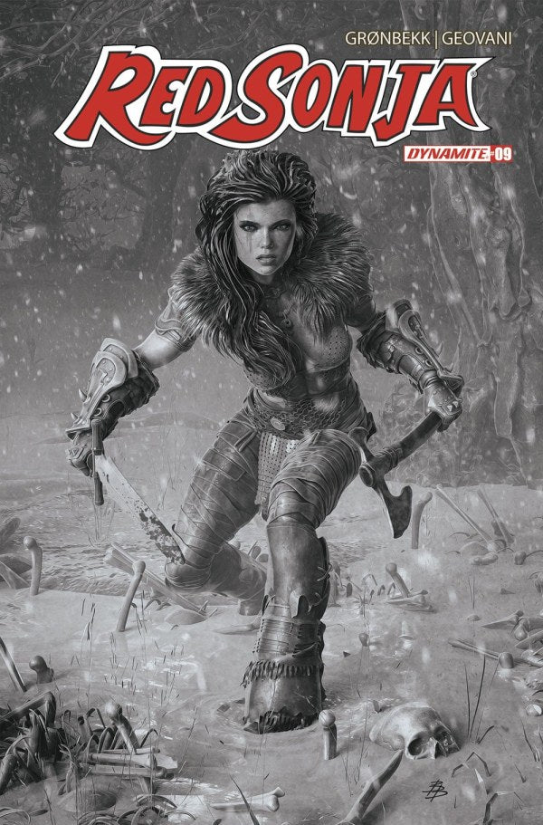 Red Sonja #9 (Cover O 1:10 Björn Barends Black & White Variant)