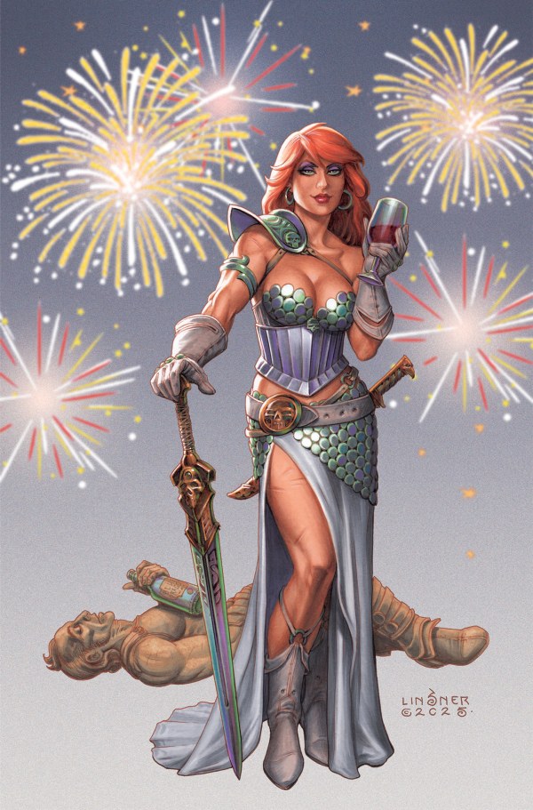 Red Sonja New Year's Special 2025 #1 (Cover F 1:10 Joseph Michael Linsner Virgin Variant)