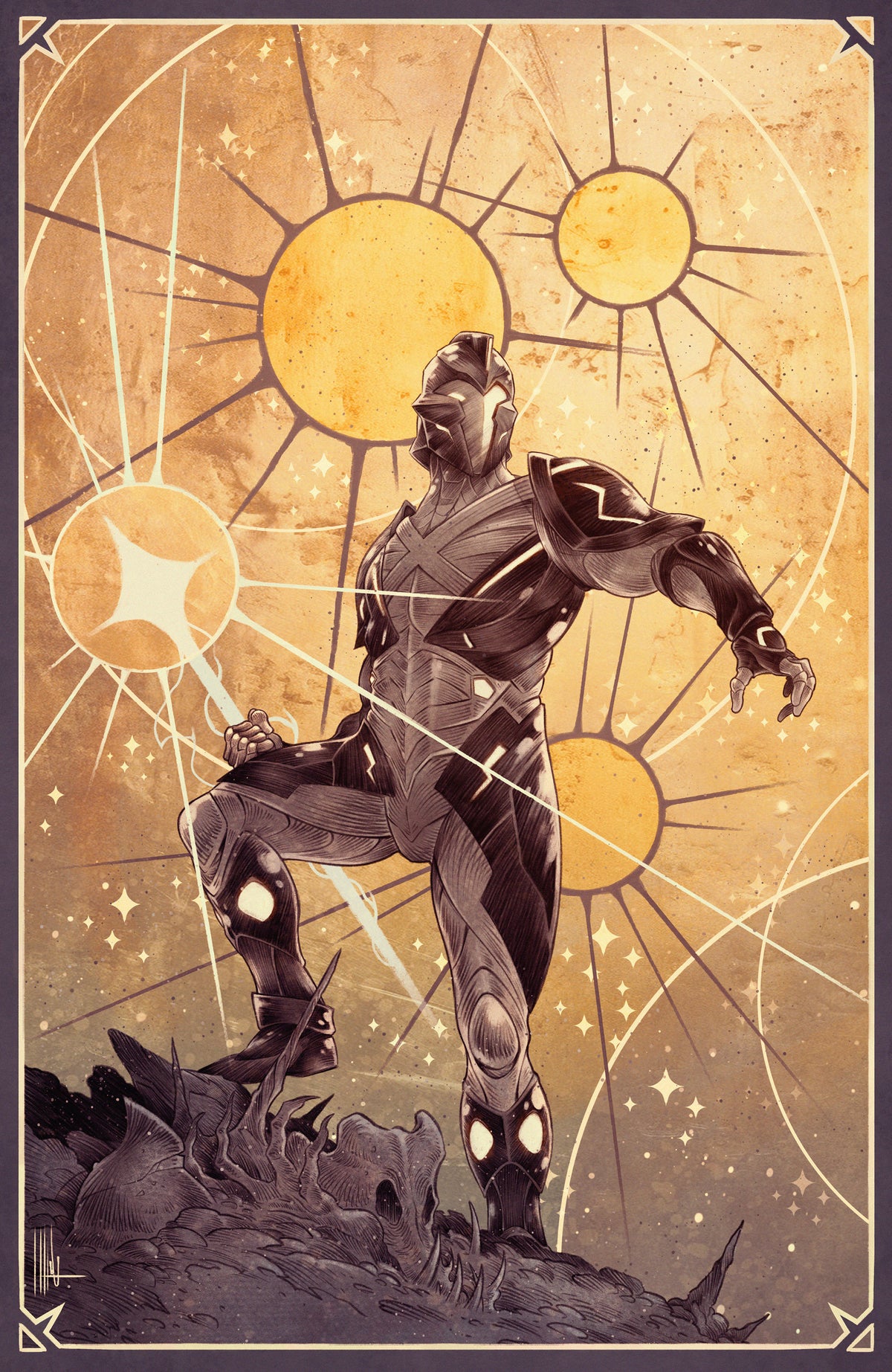 X-O Manowar: Black, White & Gold #3 (Variant C (Merli Full Art)) - PREORDER