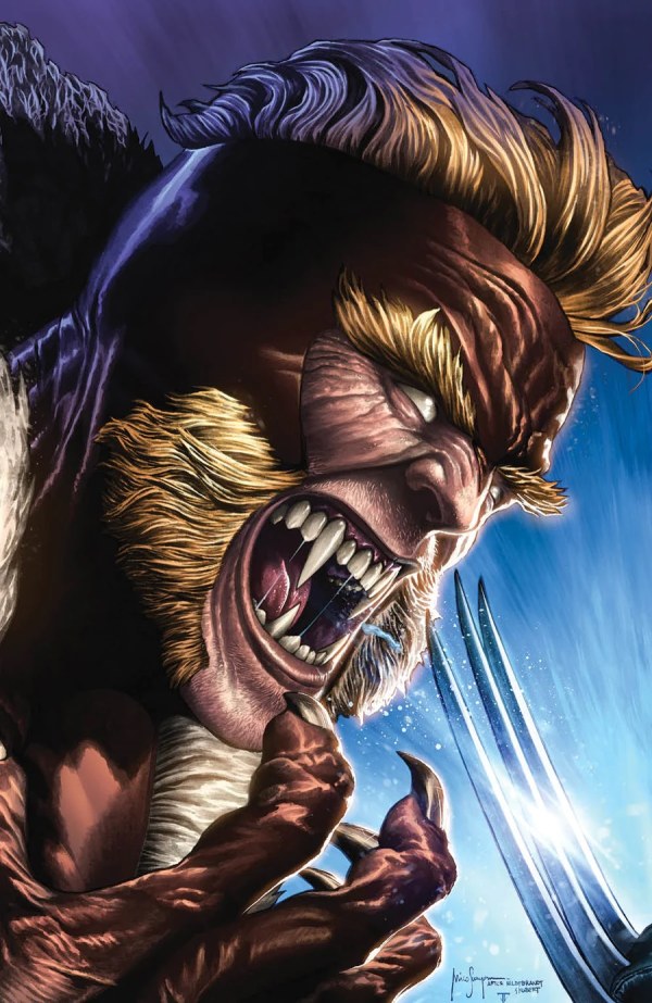 Wolverine #46 (Unknown Comic Books / Comic Traders / Sleeping Giant Mico Suayan Homage Connecting Virgin Variant)
