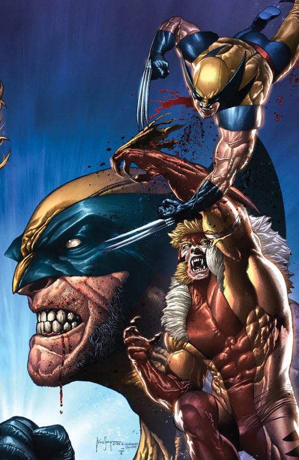 Wolverine #47 (Unknown Comic Books / Comic Traders / Sleeping Giant Mico Suayan Homage Connecting Virgin Variant)