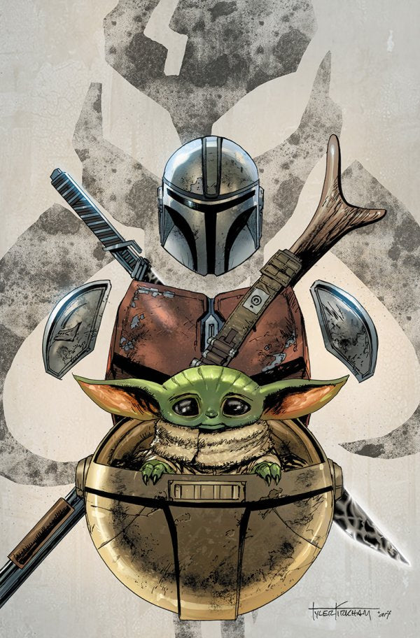 Star Wars: The Mandalorian #1 (Unknown Comics / Street Level Hero / Comic Traders Tyler Kirkham Virgin Variant)
