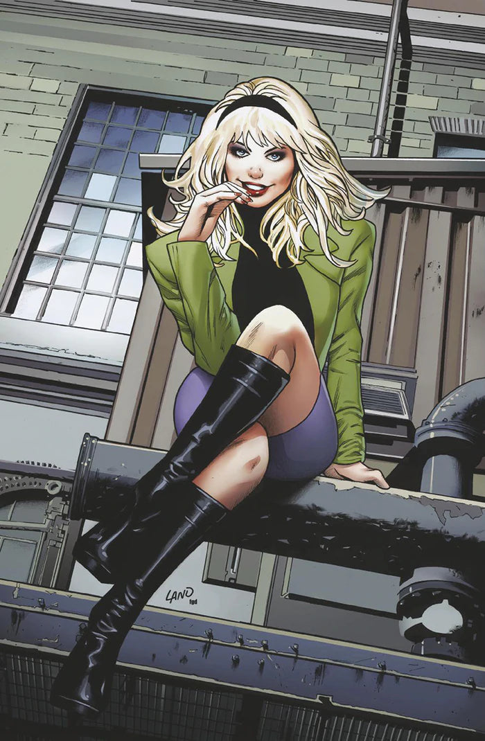 Spider-Gwen: Gwenverse #1 (2nd Printing Unknown Comics / Street Level Hero / Comic Traders Greg Land Virgin Variant)