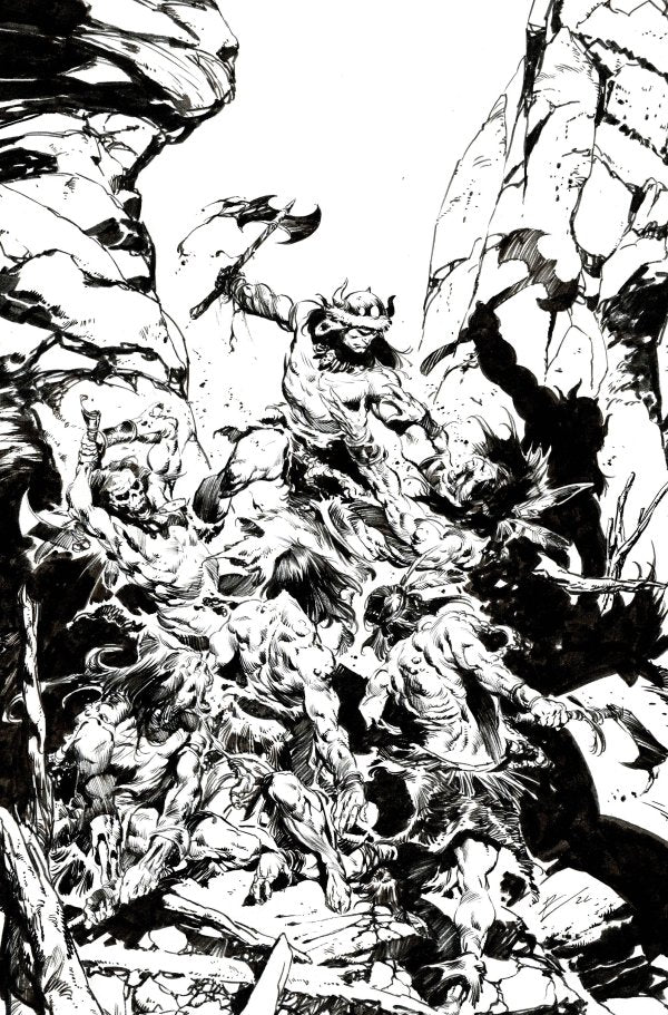 Conan the Barbarian #1 (Cover J 1:10 Inventive Torre Virgin B&W)