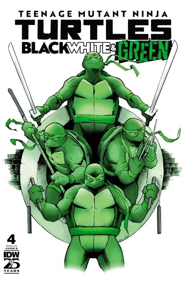 Teenage Mutant Ninja Turtles: Black, White, & Green #4 (Cover B Lee Garbett Variant)