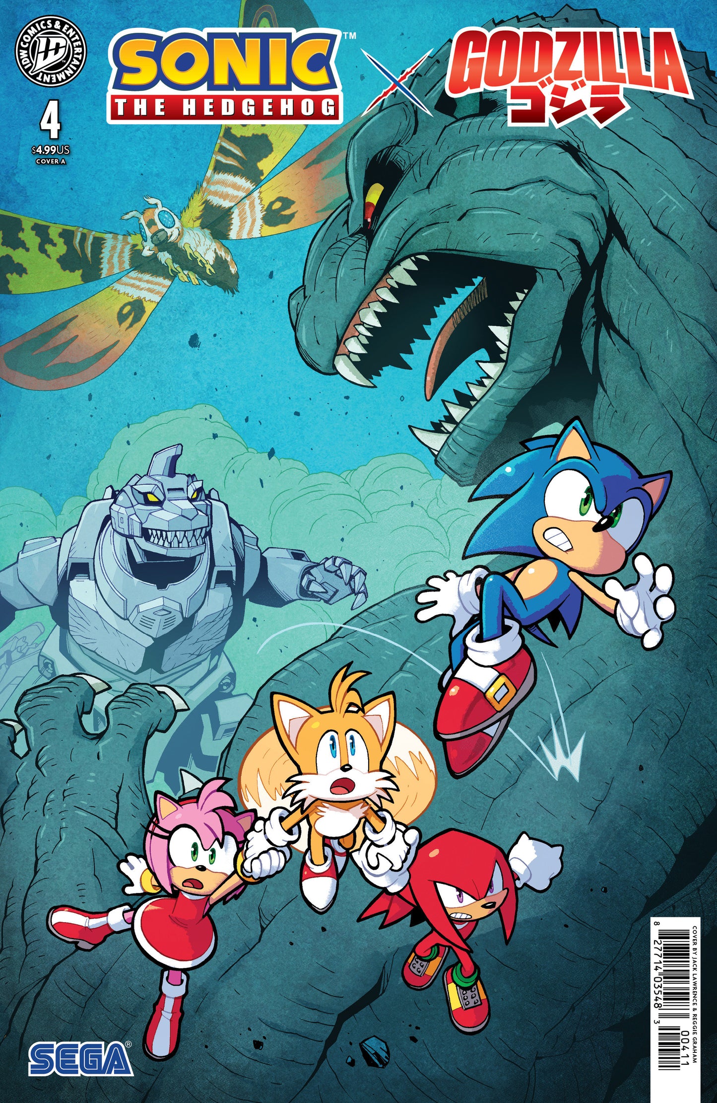Sonic the Hedgehog x Godzilla #4 (Cover A (Lawrence)) - PREORDER