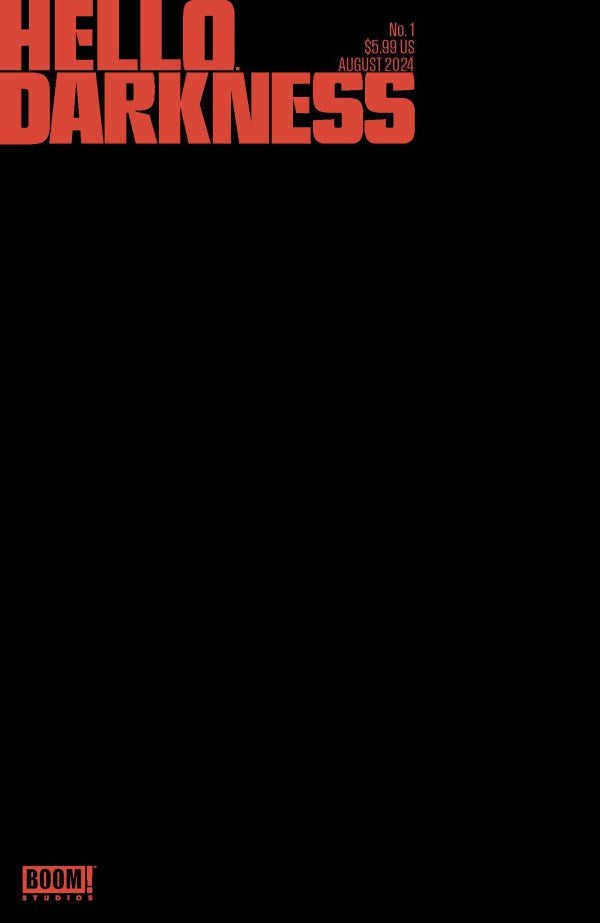 Hello Darkness #1 (3rd Printing Black Blank Sketch Card Stock Variant)