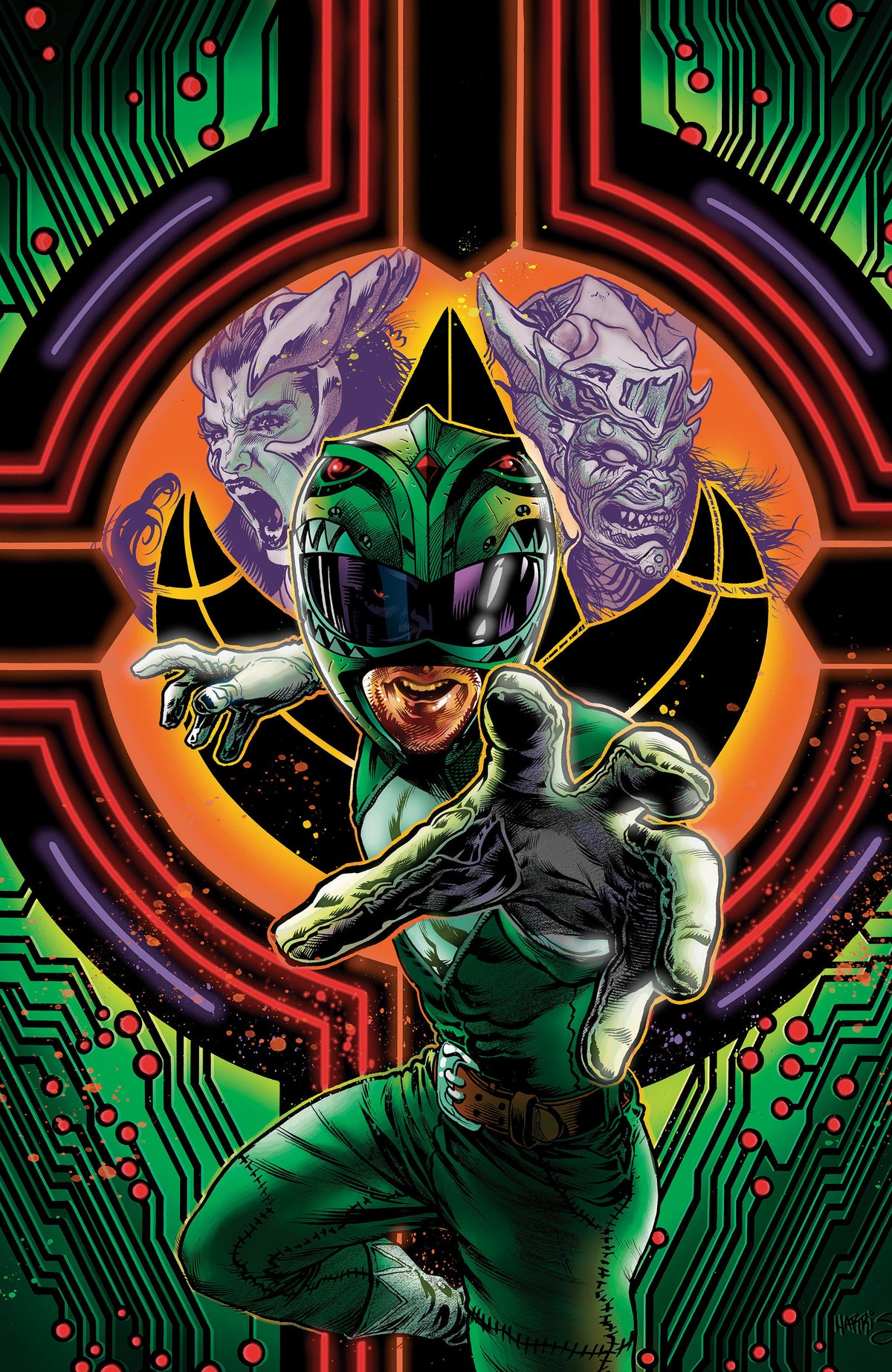 Power Rangers Green #3 (D Foil Variant (Full Art, Foil, Harris)) - PREORDER