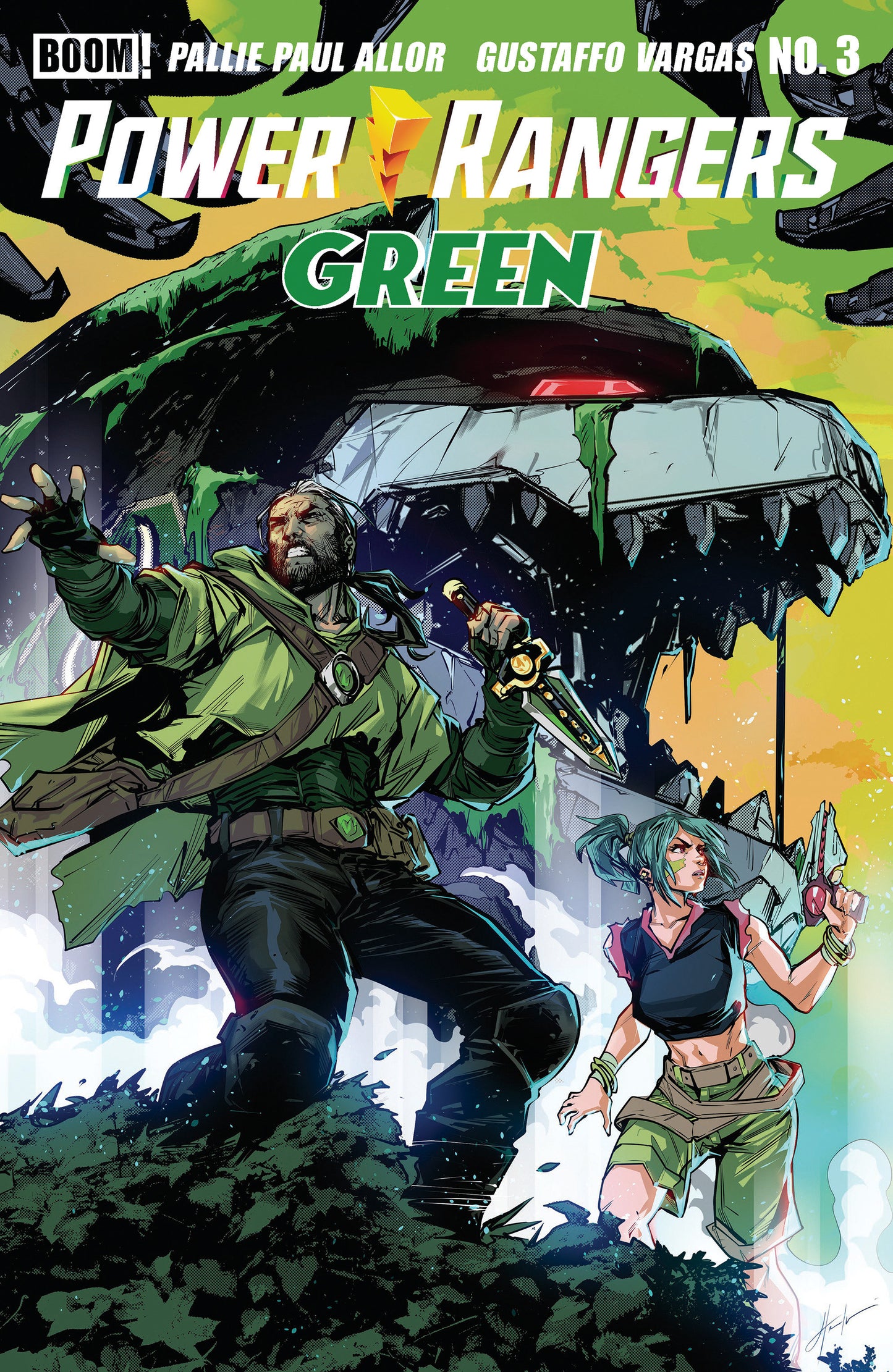Power Rangers Green #3 (I FOC Reveal Variant (Dressed, Prasetya)) - PREORDER