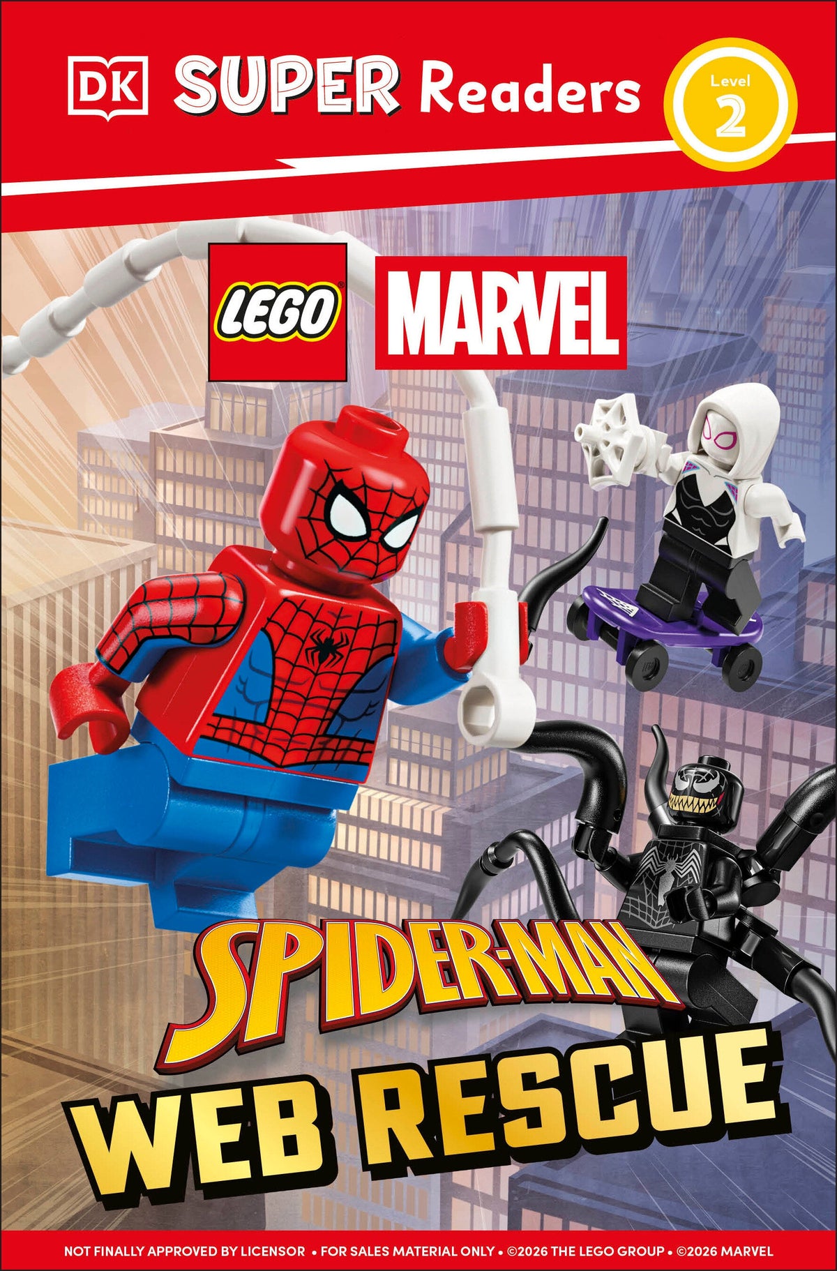 DK Super Readers Level 2 LEGO Spider-Man Web Rescue - PREORDER
