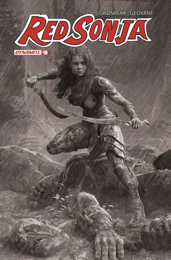 Red Sonja #10 (Cover O 1:10 Björn Barends Black & White Variant)