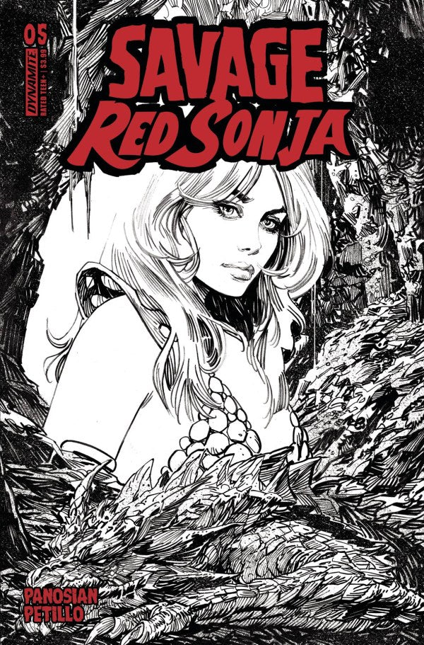 Savage Red Sonja #5 (Cover E 1:10 Dan Panosian Line Art Variant)