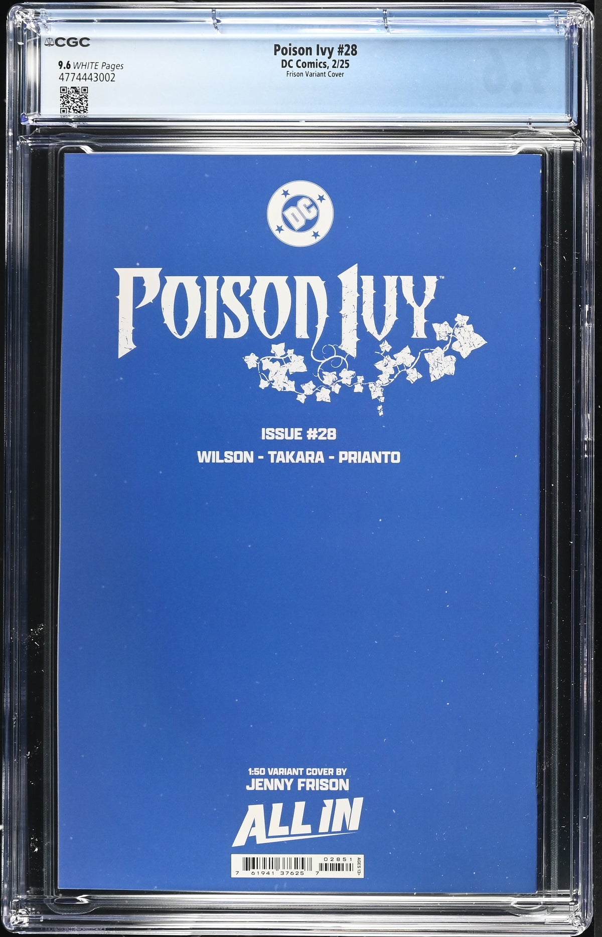 Poison Ivy #28 (Cover F 1:50 Jenny Frison Virgin Variant) CGC 9.6