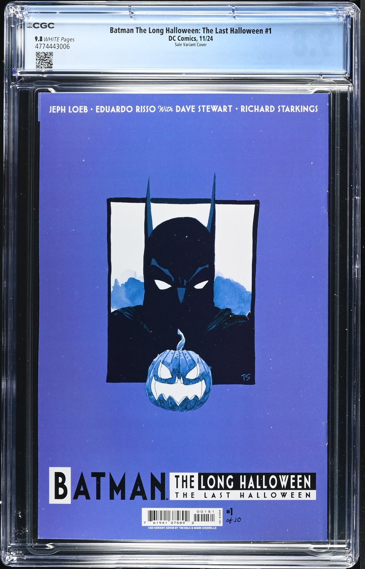 Batman The Long Halloween: The Last Halloween #1 (Cover E 1:50 Tim Sale Virgin Variant) CGC 9.8