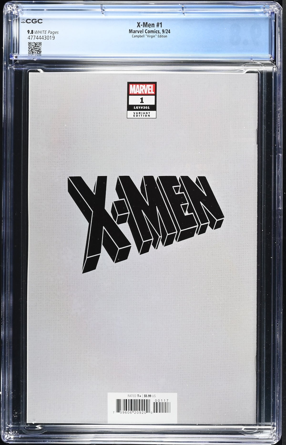 X-Men #1 (1:100 J. Scott Campbell Psylocke Virgin Variant) CGC 9.8