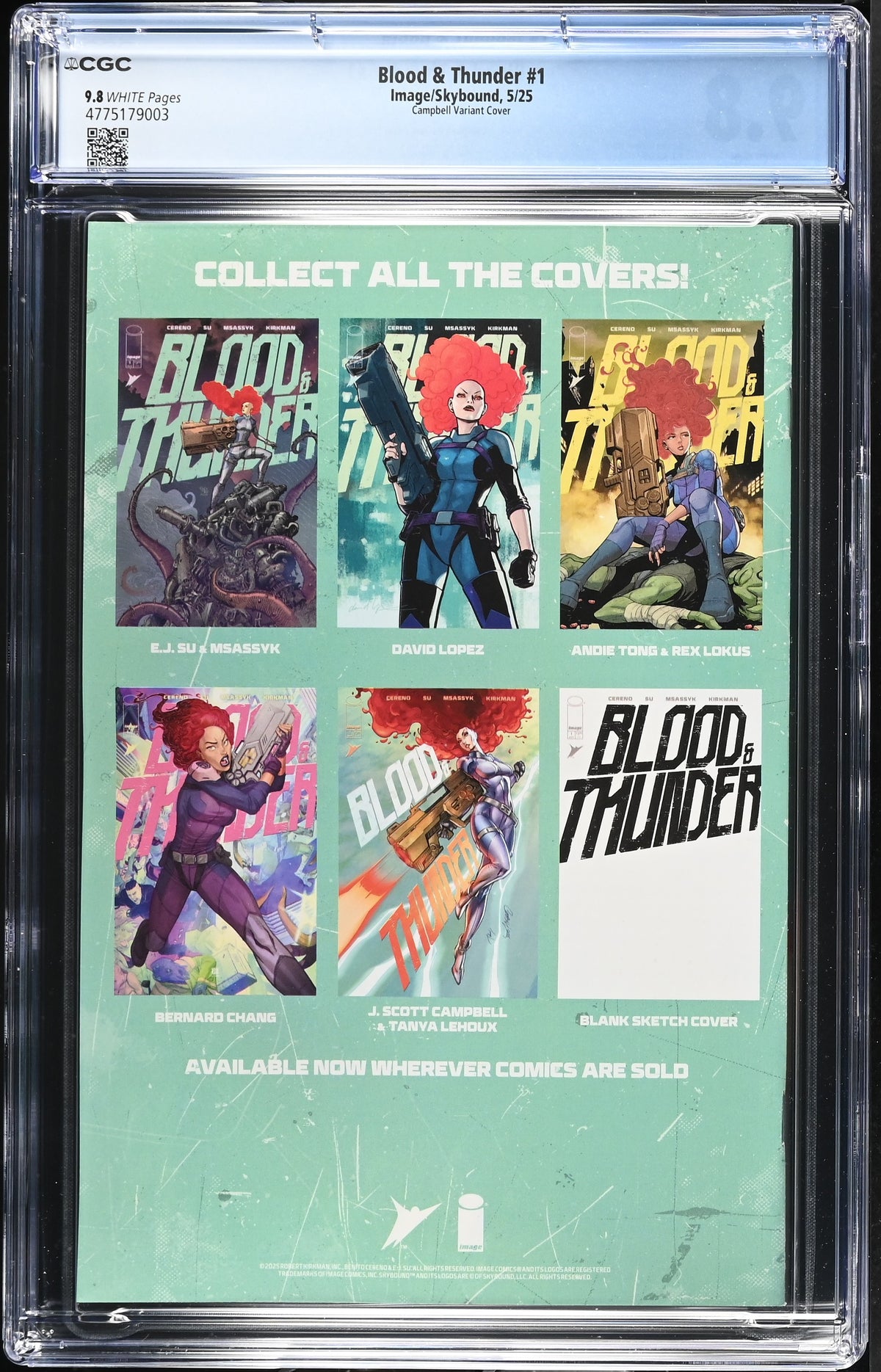 Blood & Thunder #1 (Cover E 1:50 J. Scott Campbell Variant) CGC 9.8