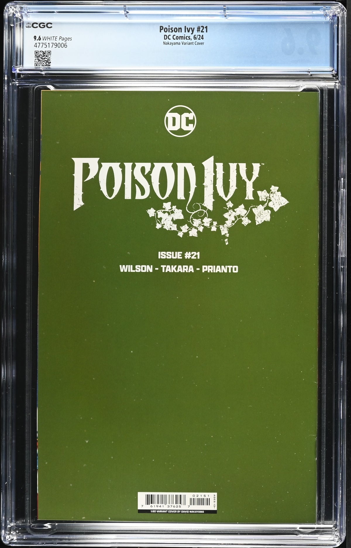 Poison Ivy #21 (Cover E 1:50 David Nakayama Connecting Virgin Variant) CGC 9.6