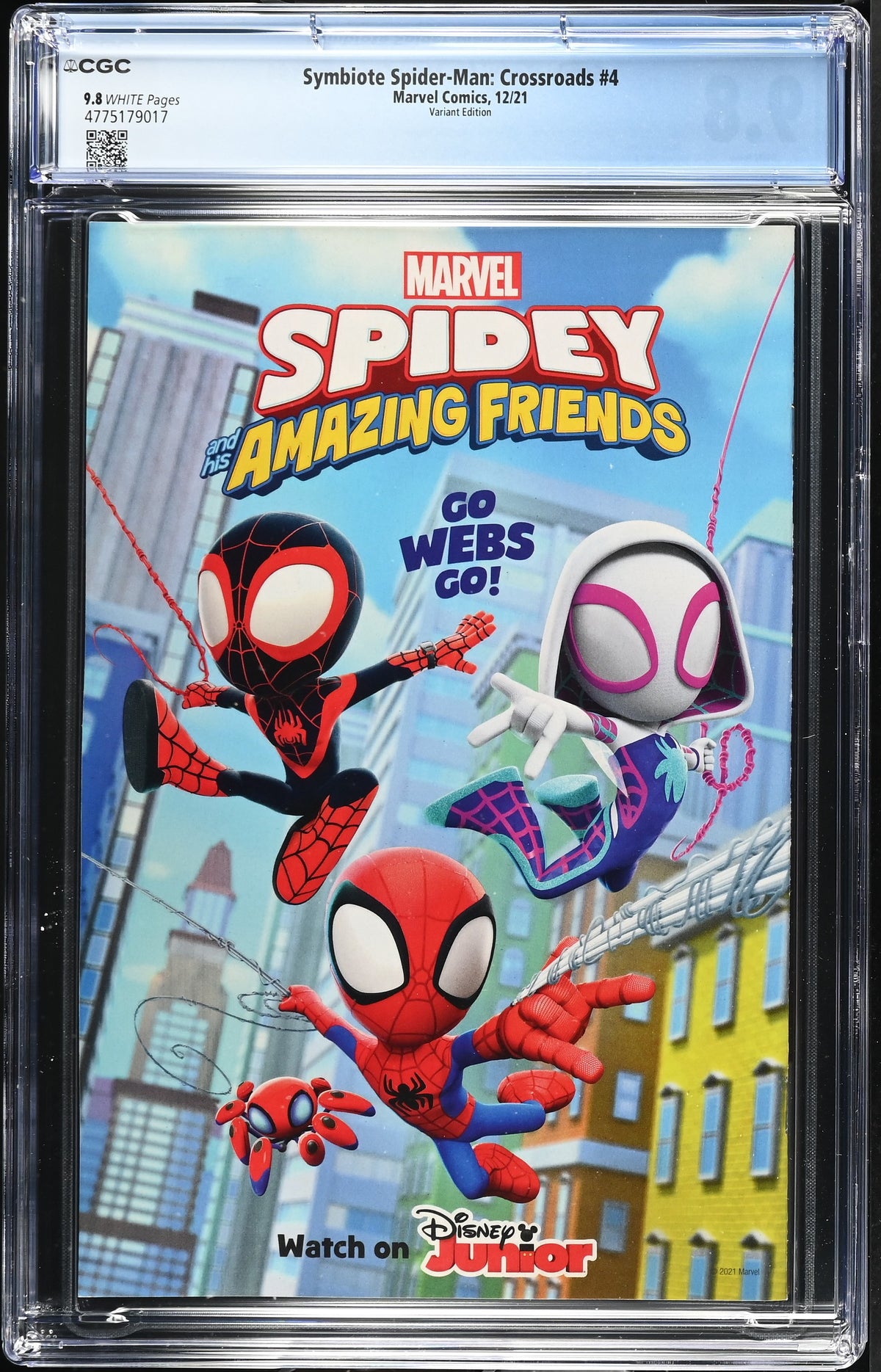 Symbiote Spider-Man: Crossroads #4 (1:25 Peach Momoko Variant) CGC 9.8