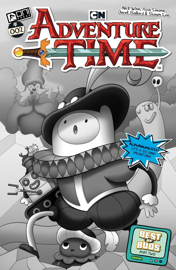 Adventure Time #2 (2nd Printing Nick Winn Black & White Variant)