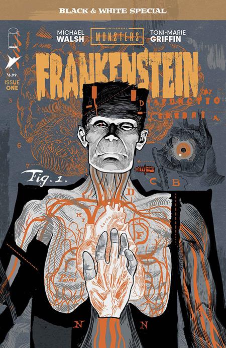 UNIVERSAL MONSTERS FRANKENSTEIN B&W SPECIAL #1 ((OF 2) CVR A MICHAEL WALSH) - PREORDER