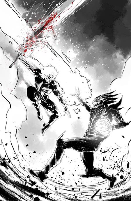 LOST FANTASY #13 (CVR E LUCA CASALANGUIDA BLACK AND WHITE AND BLOOD VIRGIN CARDSTOCK VAR) - PREORDER