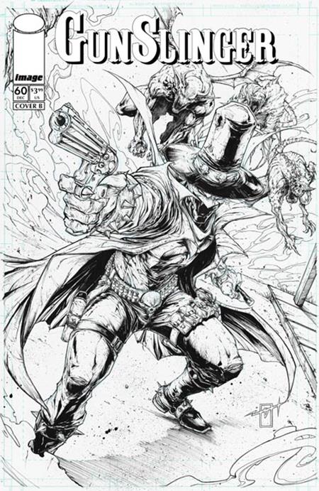 GUNSLINGER SPAWN #60 (CVR B JONATHAN URIBE B&W VAR) - PREORDER