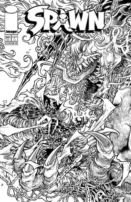 SPAWN #381 (CVR B HARVEY TOLIBAO B&W VAR) - PREORDER