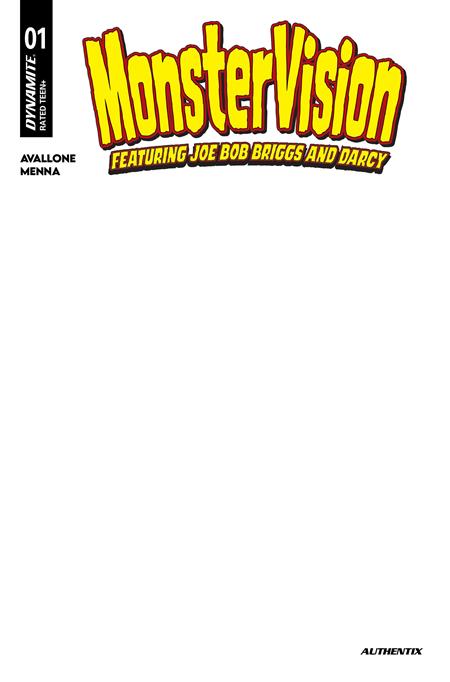 MONSTERVISION FEATURING JOE BOB BRIGGS AND DARCY #1 (CVR E BLANK AUTHENTIX VAR) - PREORDER