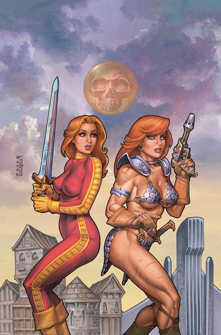 RED SONJA BARBARELLA #2 (CVR F JOSEPH MICHAEL LINSNER METAL PREMIUM VAR) - PREORDER