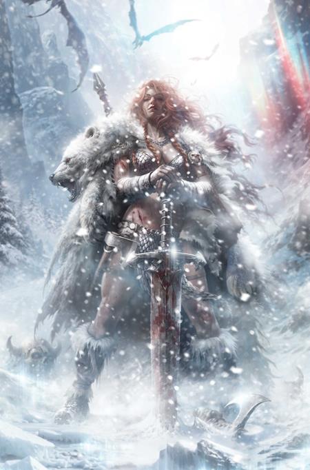 RED SONJA SOLSTICE SPECIAL #1 ((ONE SHOT) CVR F FRANCESCO MATTINA LTD VIRGIN VAR) - PREORDER