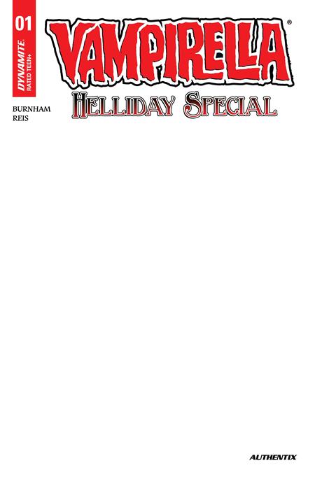 VAMPIRELLA HELLIDAY SPECIAL 2026 #1 ((ONE SHOT) CVR D BLANK AUTHENTIX VAR) - PREORDER