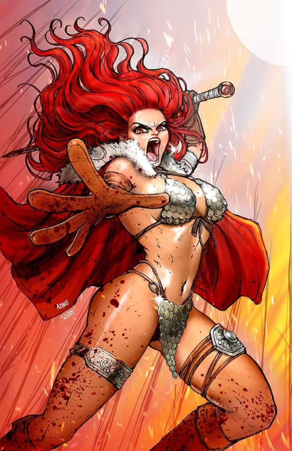 Red Sonja #3 (Anna Zhou & Nathan Szerdy NYCC Exclusive Bloody Virgin Variant)