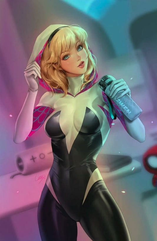 The Amazing Spider-Man #32 (Unknown / 616 / Comic Traders / Antihero Gallery NYCC 2023 Lesley 'Leirix' Li Foil Virgin Variant)
