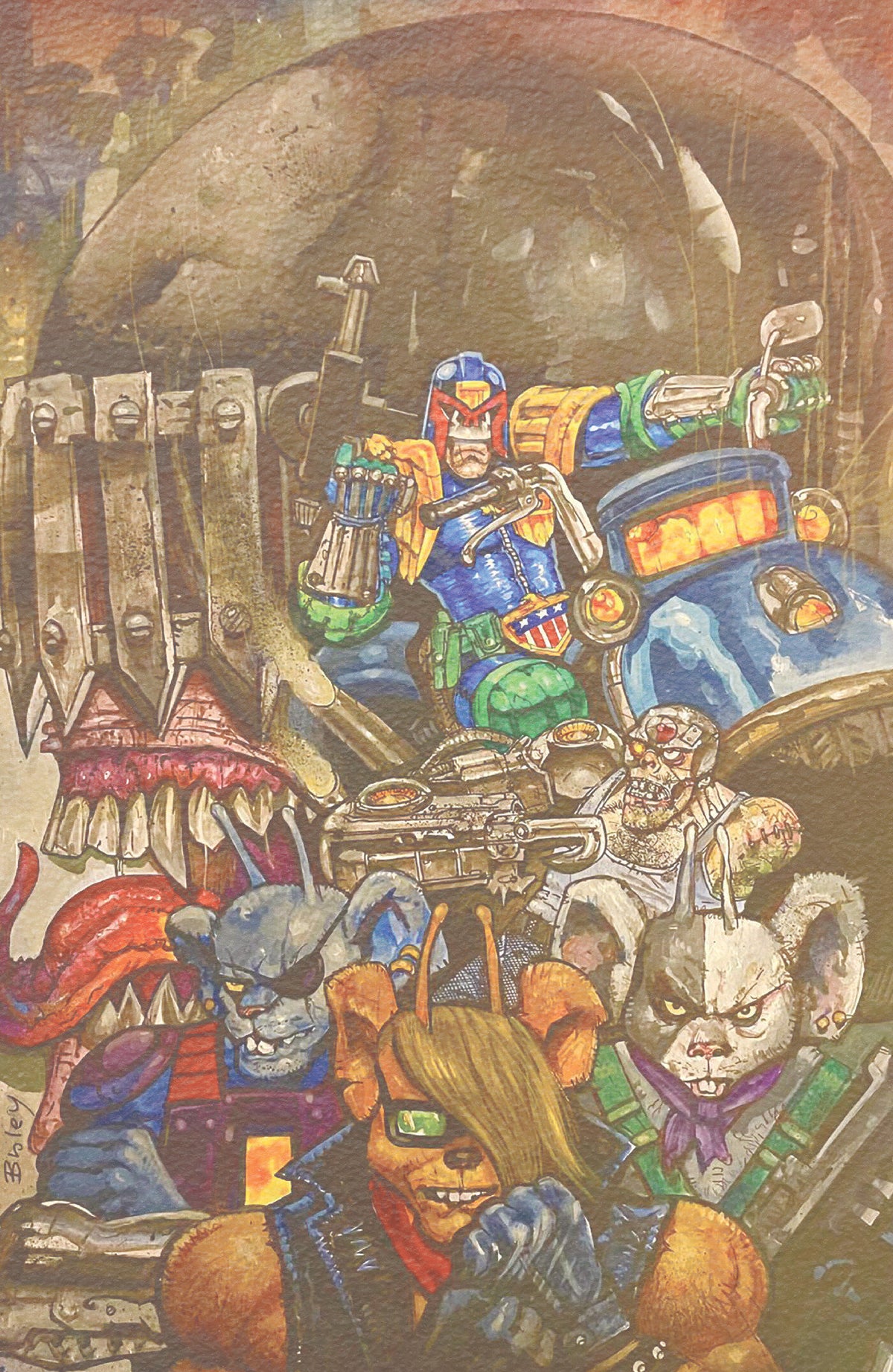 Judge Dredd/Biker Mice from Mars #2 (Cover D Simon Bisley Foil Var) - PREORDER