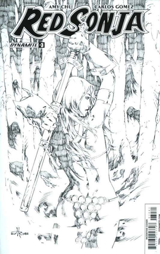 Red Sonja #3 (Cover H 30 Copy Rubi B&w Cover)