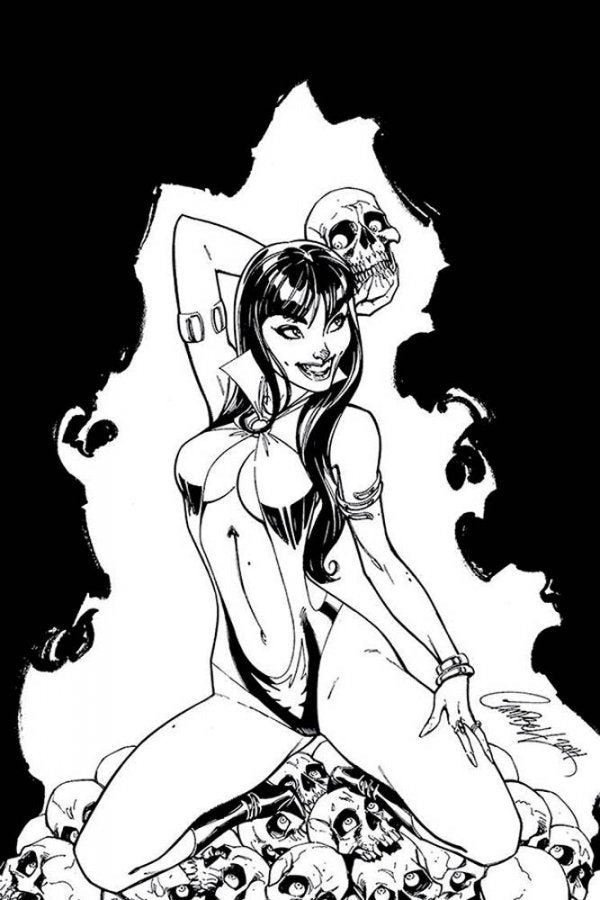 Vampirella #3 1:21 J. Scott Campbell Black & White Virgin Variant virgin cover by J. Scott Campbell
