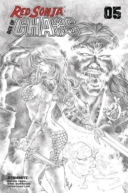 Red Sonja: Age of Chaos #5 (1:25 Quah B&W Cover)