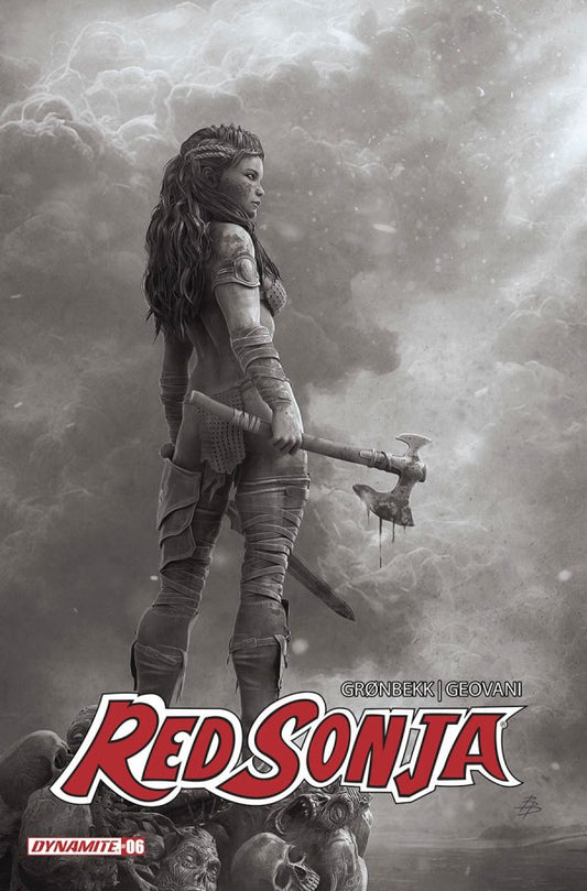 Red Sonja #8 (Cover O 1:10 Björn Barends B&W Variant)